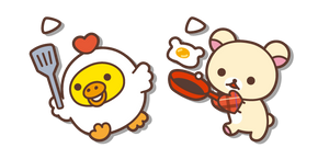 San-X Korilakkuma et Kiiroitori Frire un Œuf Curseur