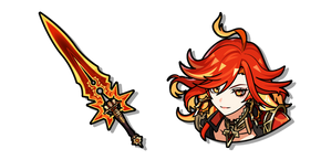 Курсор Genshin Impact Mavuika and a Thousand Blazing Suns Sword