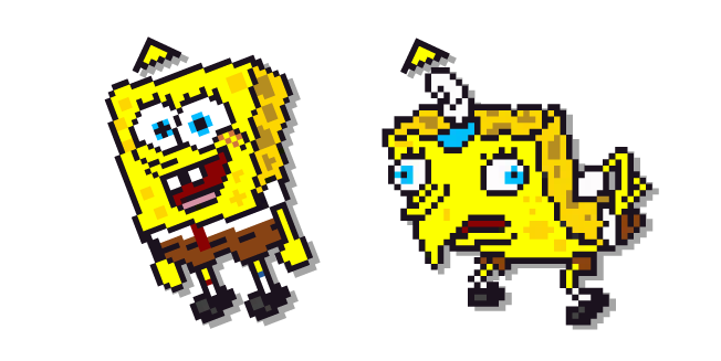 Mocking SpongeBob Pixel курсор