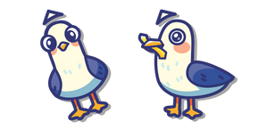 Kawaii Seagull with a French Fry Cursor