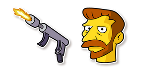 Курсор The Simpsons Hank Scorpio and a Flamethrower