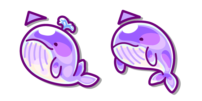 Cute Purple Jelly Whale курсор