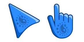 Water Element on Azure Blue Background Cursor