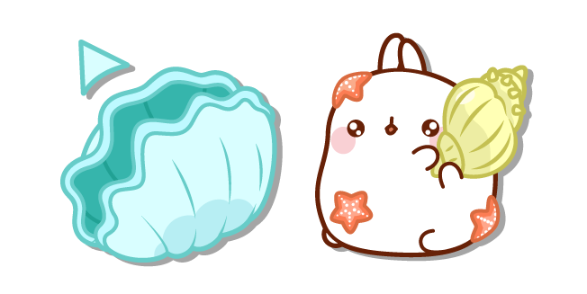 Molang and Colorful Seashells Cursor