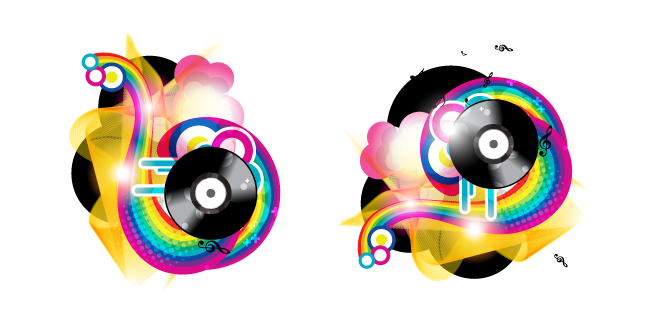 Frutiger Metro Rainbow Disco Cursor