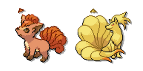 Pokemon Vulpix and Ninetales Pixel Cursor
