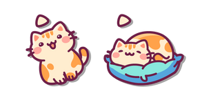 Kawaii Sleepy Orange Cat Cursor