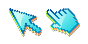 3D Blue and Gold Macaw Pixel Cursor