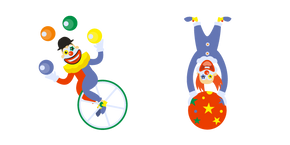 Performing Circus Clown Cursor