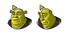 Bored Shrek Oops Face Meme Cursor