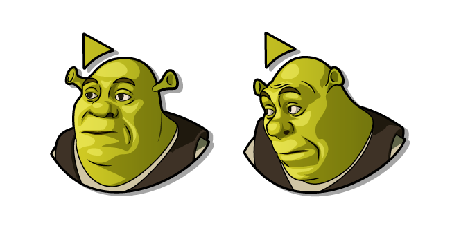 Bored Shrek Oops Face Meme Cursor
