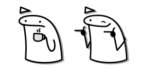 Курсор Cool Flork and Flork with Coffee Meme