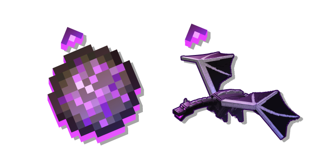Minecraft Dragon Fireball and Ender Dragon Cursor