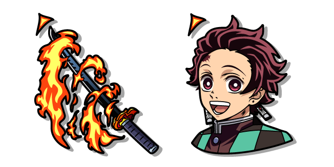 Demon Slayer Tanjiro Kamado et sa Technique de Souffle du Soleil Cursor