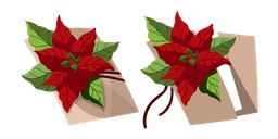 Курсор Christmas Wish List with Poinsettia