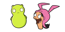 Bob's Burgers Louise Belcher and Kuchi Kopi Cursor