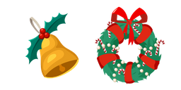 Christmas Bell and Wreath Cursor