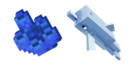 Minecraft Tube Coral and Dolphin Curseur