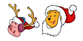 Christmas Winnie the Pooh and Piglet Cursor