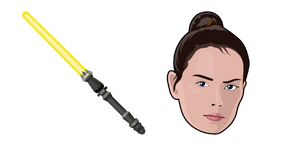 Star Wars Rey Skywalker Yellow Lightsaber cursor