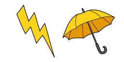 VSCO Girl Lightning and Umbrella cursor