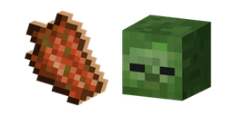 Minecraft Rotten Flesh and Zombie Curseur