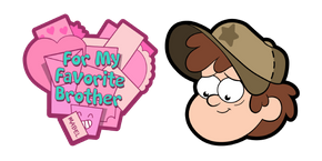 Gravity Falls Dipper and Valentine Card Cursor