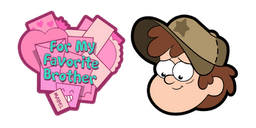 Gravity Falls Dipper and Valentine Card Cursor