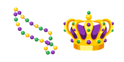 Курсор Mardi Gras Beads and Crown
