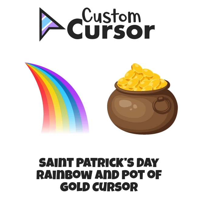 Saint Patrick's Day Leprechaun and Pot of Gold cursor – Custom Cursor