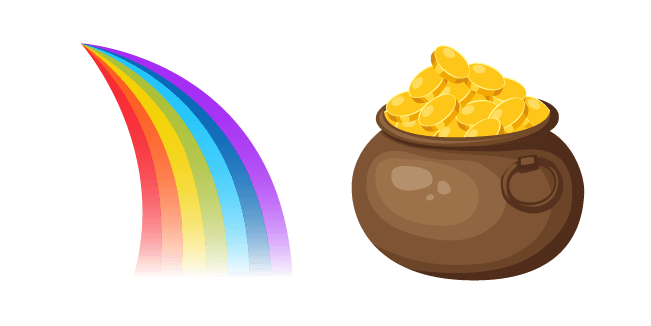 Saint Patrick's Day Rainbow and Pot of Gold курсор