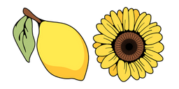 VSCO Girl Lemon and Sunflower Curseur