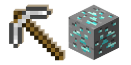 Minecraft Oico de Hierro y Mineral de Diamante Cursor