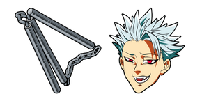 The Seven Deadly Sins Ban Three-Section Staff cursor