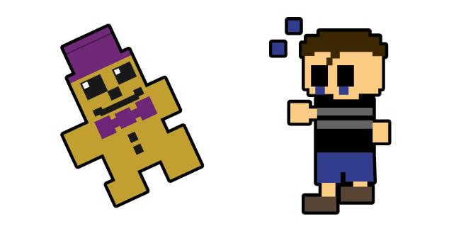 Five Nights at Freddy's Crying Child and Fredbear Cursor