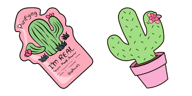 VSCO Girl Cactus Mask and Plant Cursor