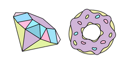 VSCO Girl Diamond and Donut Curseur