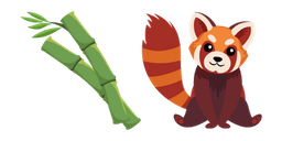 Red Panda and Bamboo Cursor