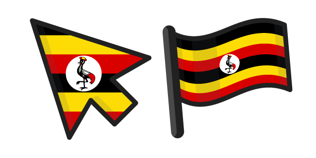 Флаг Уганда курсор