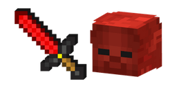 Minecraft Redstone Sword and Red Steve cursor