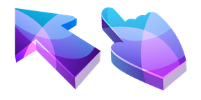 Purple and Blue Abstract 3D Cursor