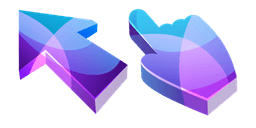 Purple and Blue Abstract 3D cursor