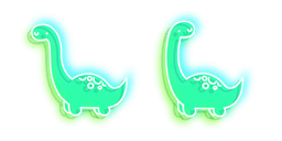 Green Dino Neon Curseur