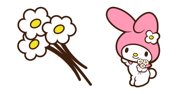 My Melody and Flowers cursor – Custom Cursor