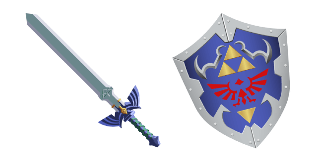 The Legend of Zelda Master Sword and Hylian Shield Cursor