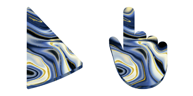 Blue and Gold Marble Cursor