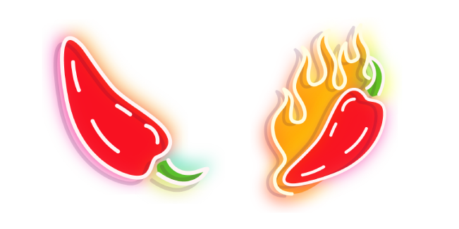 Red Hot Pepper Neon Cursor