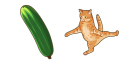 Scared Cat and Cucumber Cursor