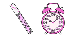VSCO Girl Lip Gloss and Alarm Clock Curseur