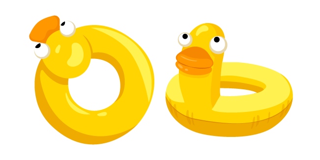 Yellow Duck Swim Ring Cursor